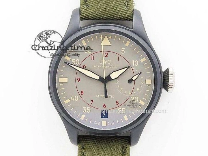MIROTIME 0705 Mark XVIII IW327006 Titanium M+F 1:1 Best Edition Black Dial on Brown Leather Strap A Efficient 7052
